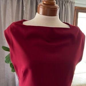 Burgundy shift dress